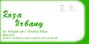 roza urbany business card